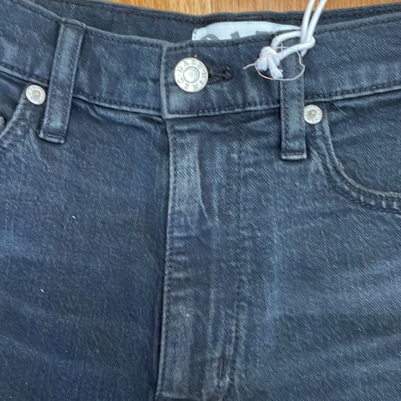 DAZE Troublemaker Black High Rise Denim shorts. Women size 26. NWT - Picture 5 of 8